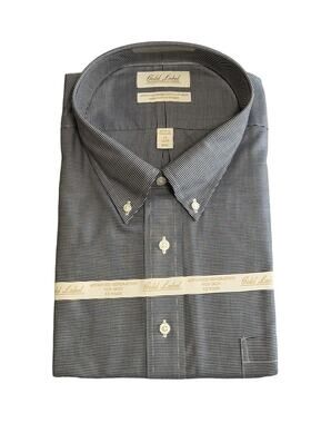 Roundtree & Yorke | Shirts | Roundtree Yorke Gold Label Blue Noniron Cotton Dobby Dress Shirt 9 3637 Big